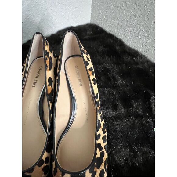 Gianni Bini Cheetah Print D' orsay Leather heels 8 new - Picture 4 of 6
